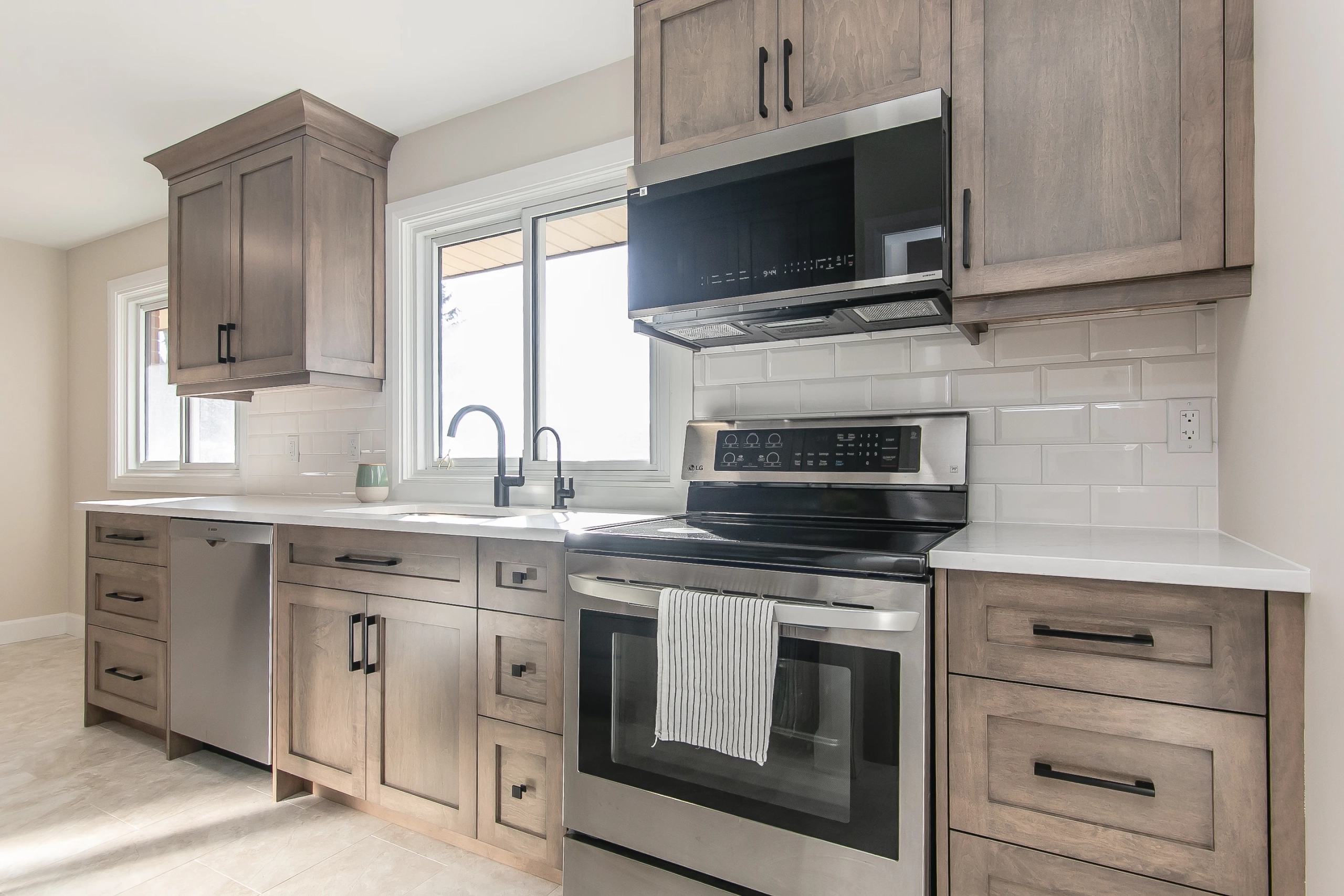 Stained Maple Cabinets