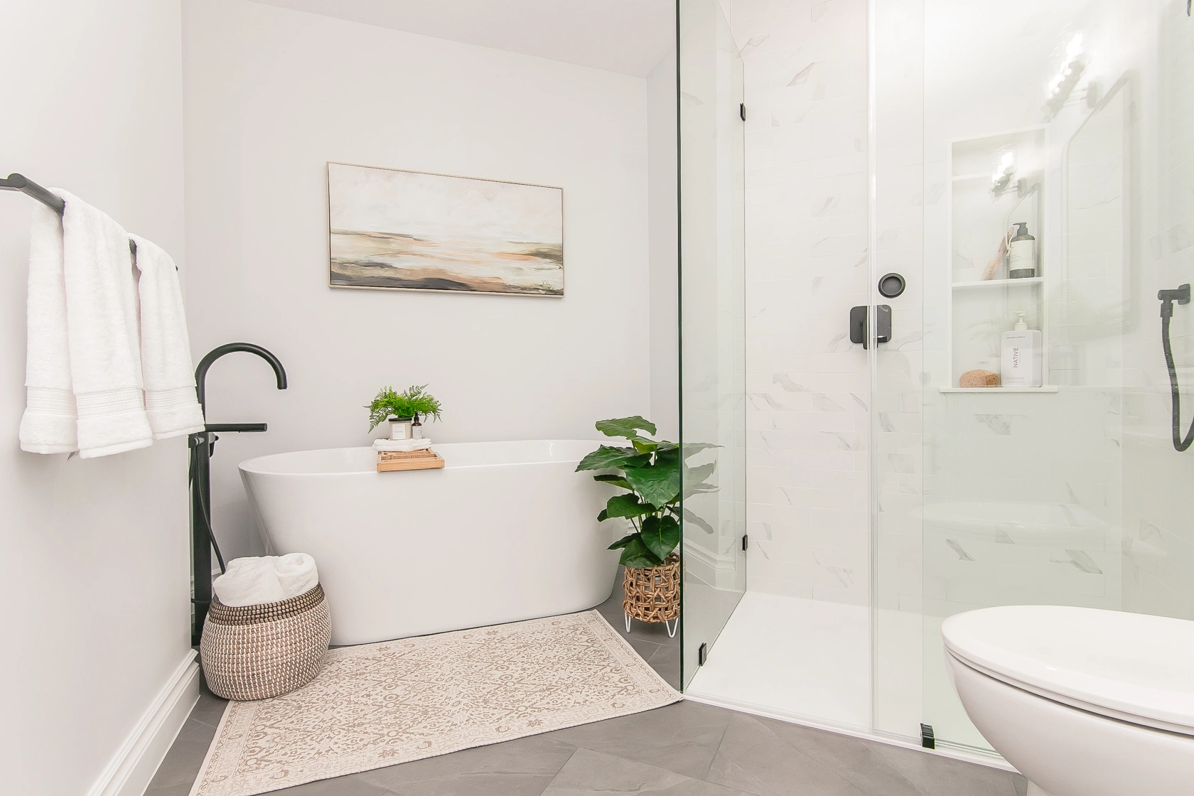Heated Tile Flooring, Soaker Tub