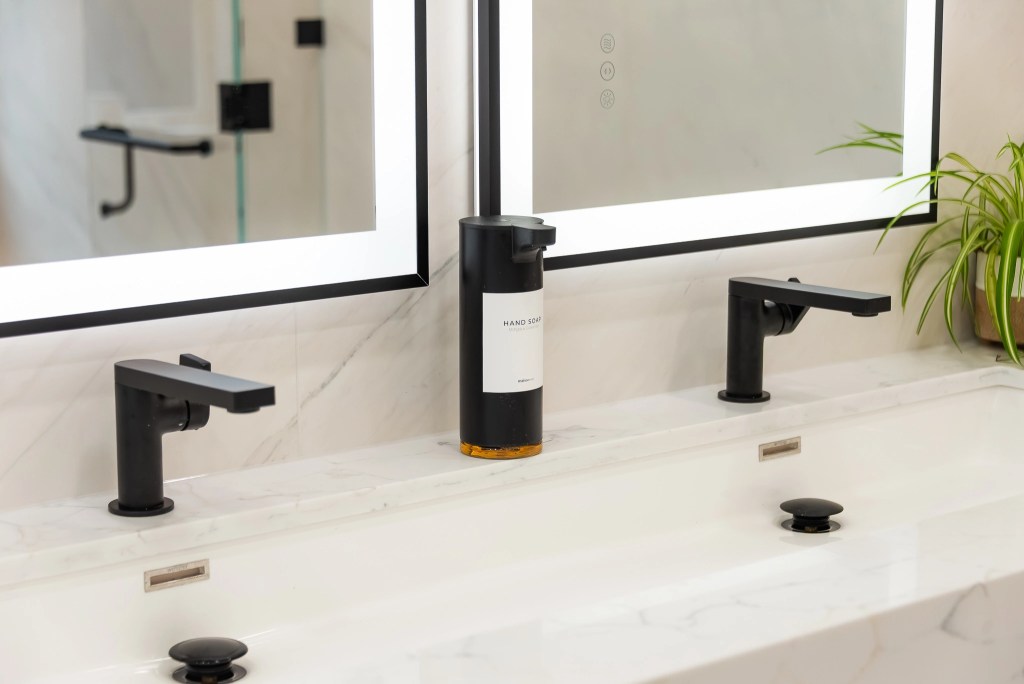 His and hers vanity sink